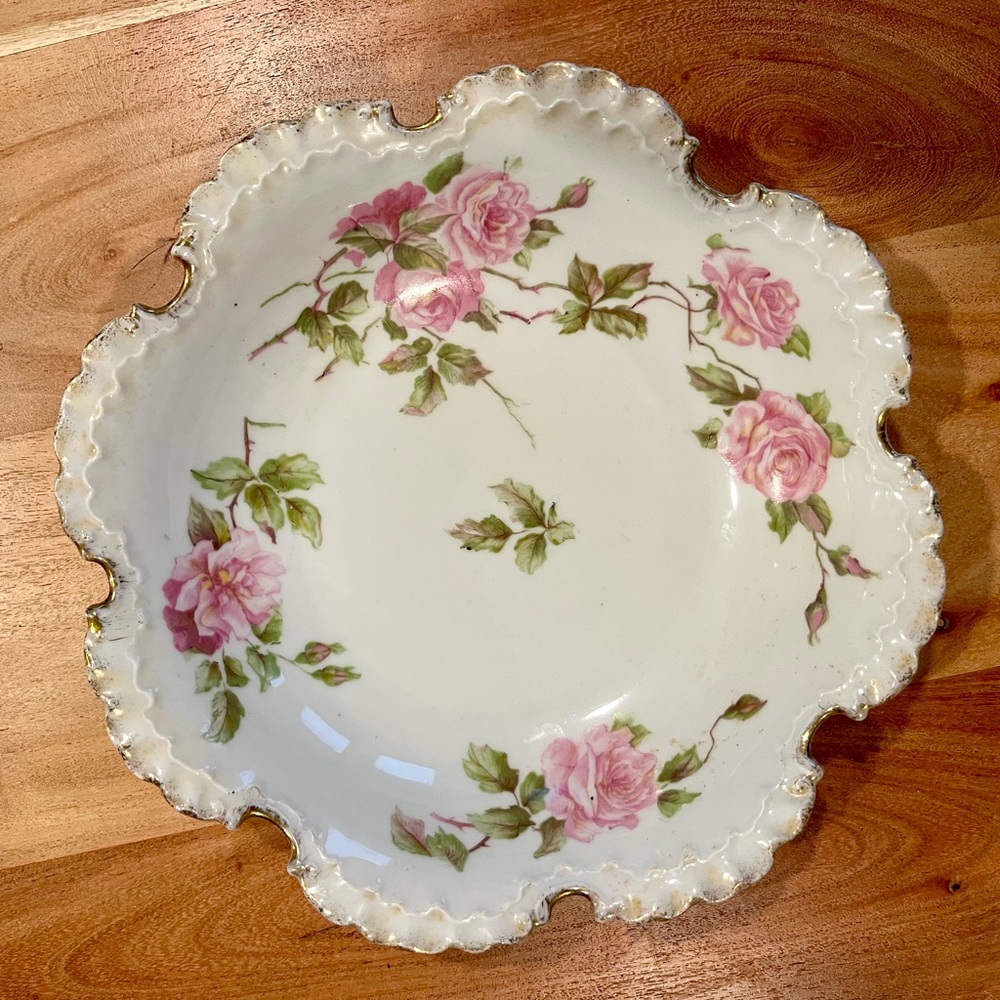 Vintage Rosenthal - Continental Rose Scalloped Serving Bowl (10”)